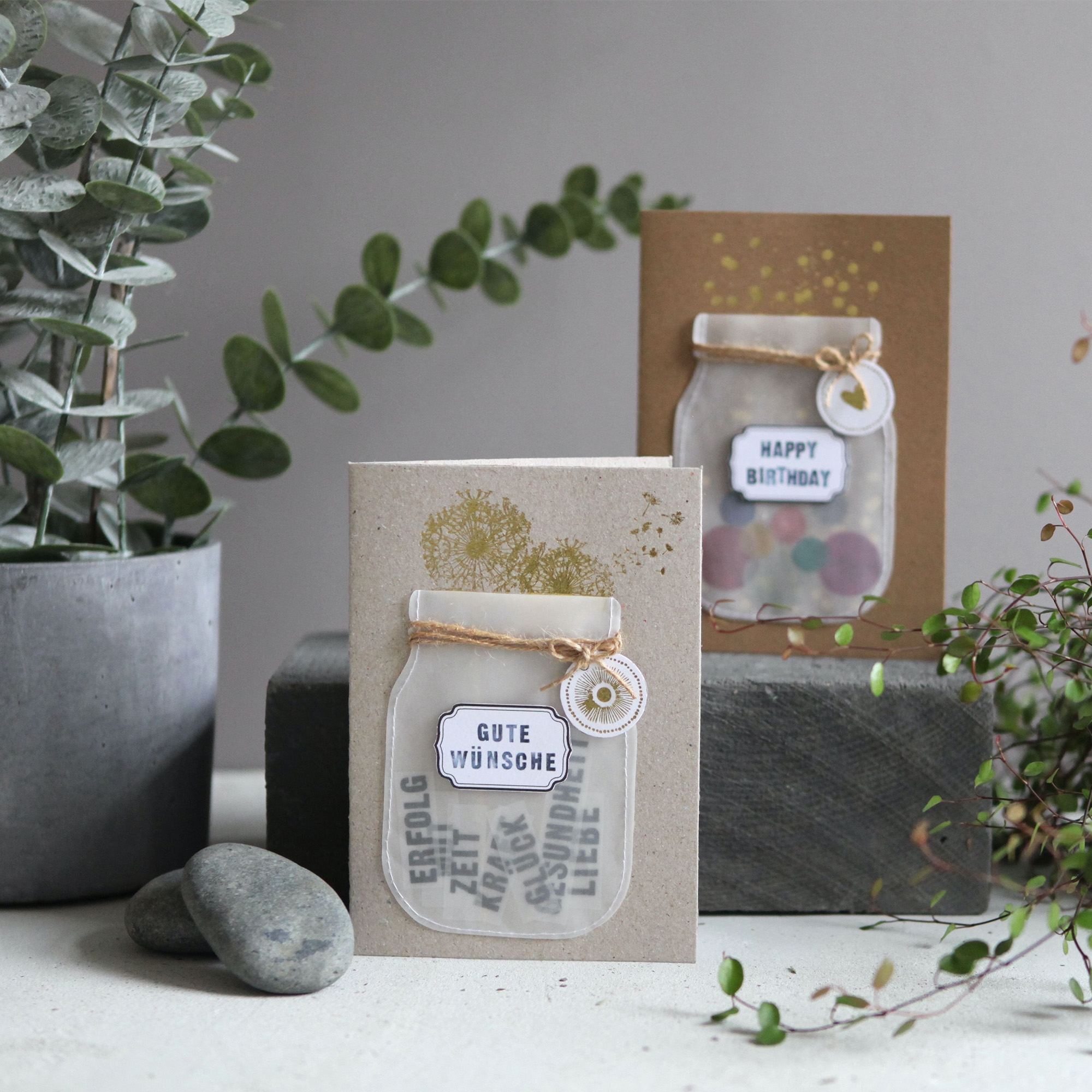 Wunschglaskarte "Gute Wünsche" Wunschglaskarte "Gute Wünsche"