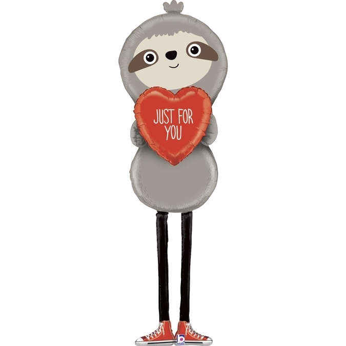 Folienballon Faultier "Just for you" 152cm Folienballon Faultier "Just for you" 152cm