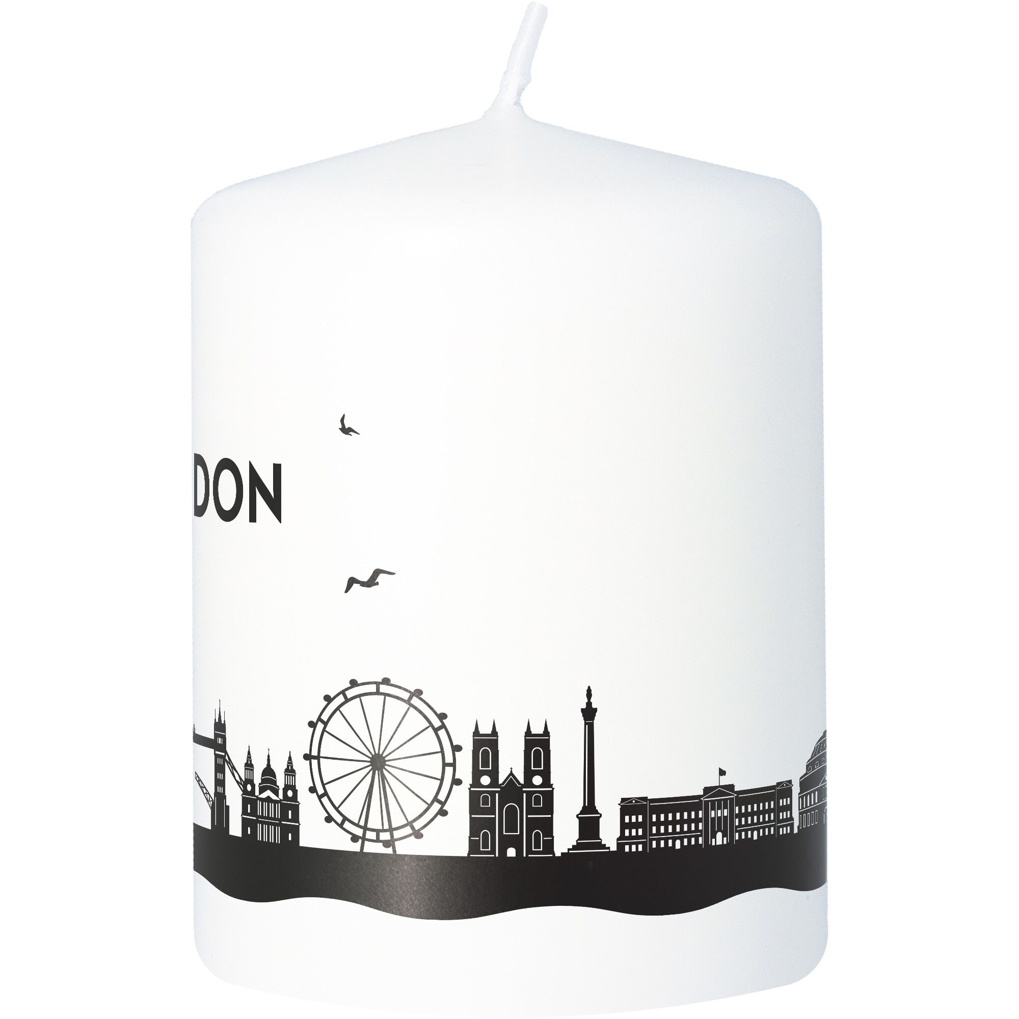 Stumpenkerze Skyline London Weiß Stumpenkerze Skyline London Weiß