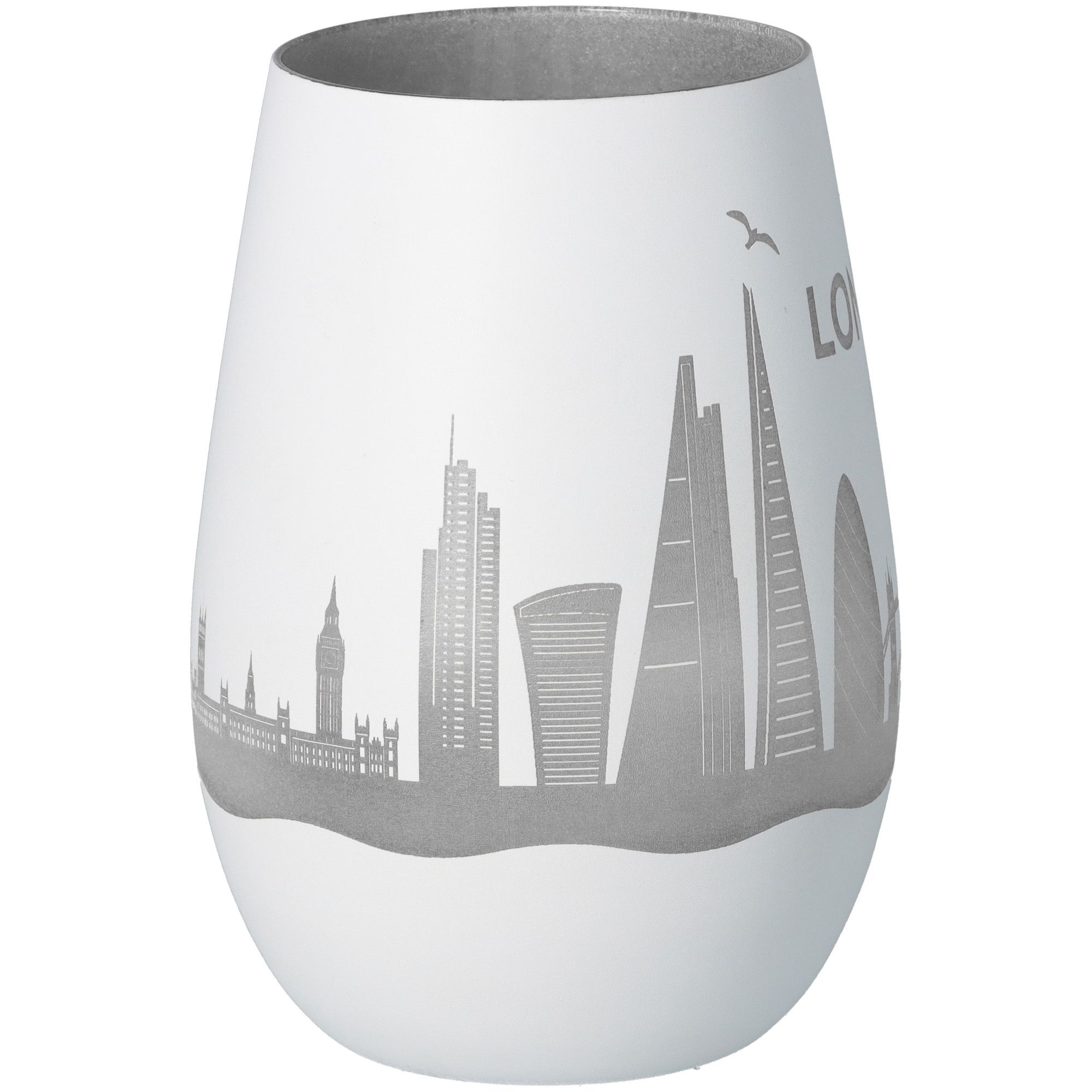 Windlicht Skyline London Weiß/Silber Windlicht Skyline London Weiß/Silber