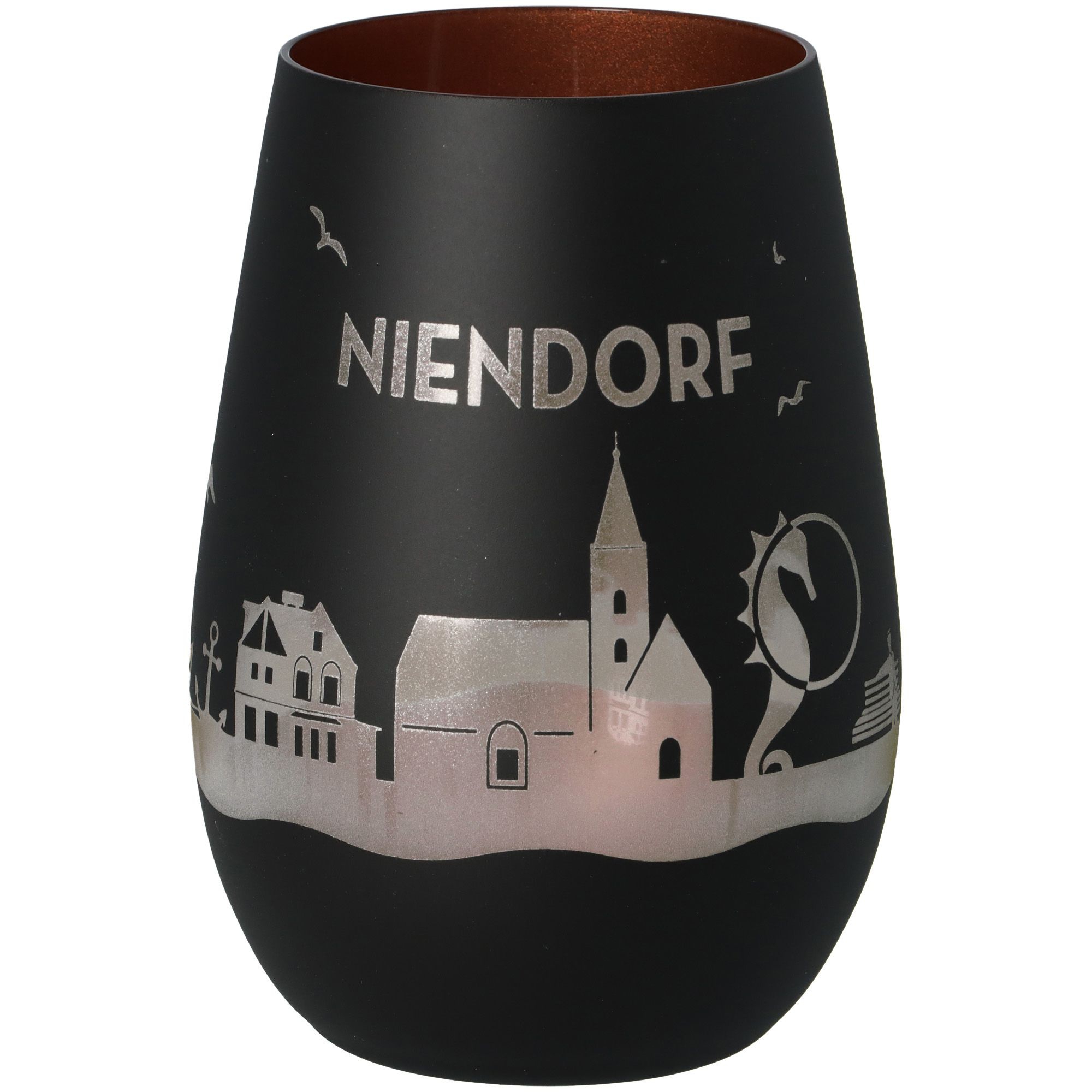 Windlicht Skyline Niendorf Schwarz/Bronze