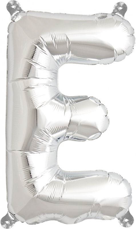 Luftballon Buchstabe E Silber 40cm
