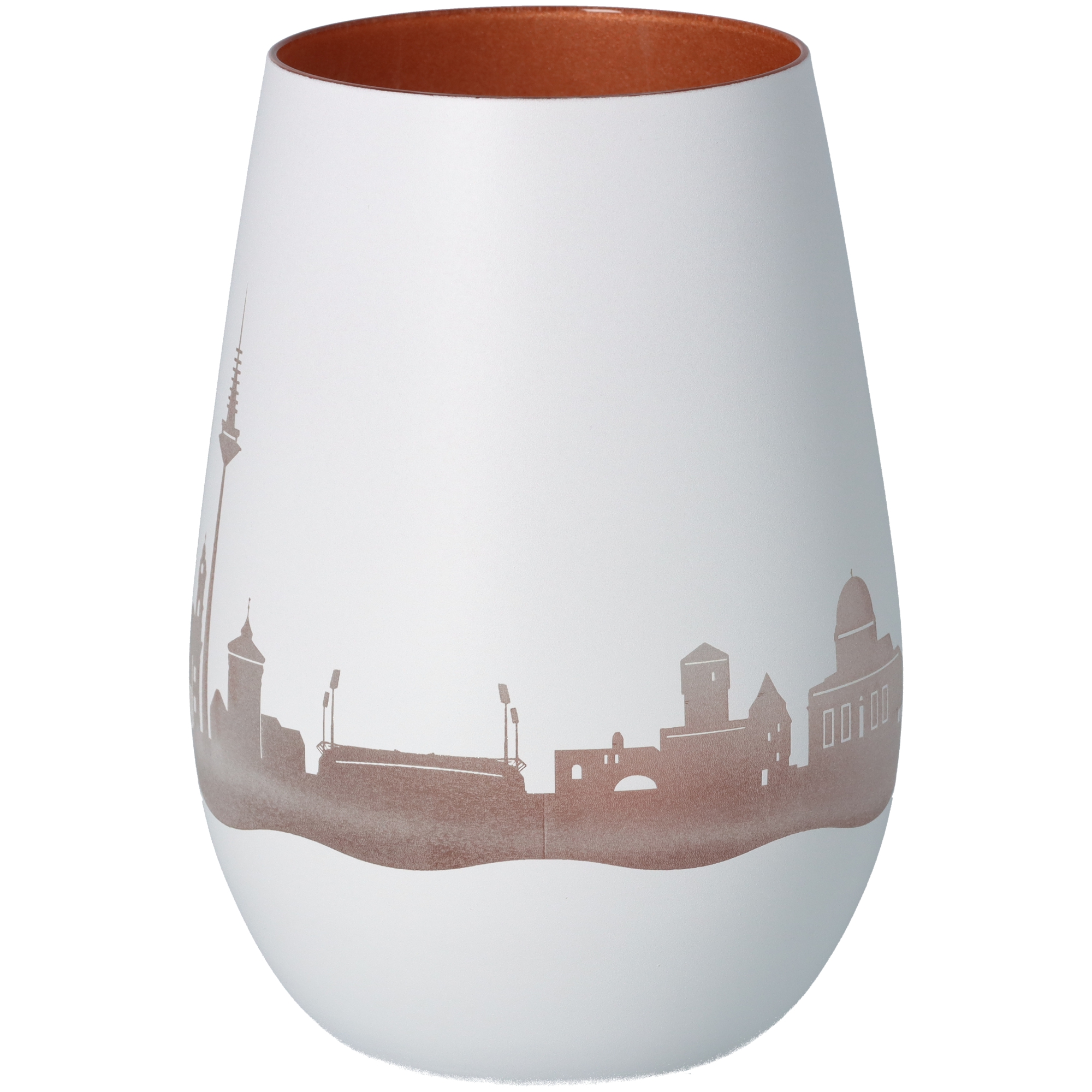 Windlicht Skyline Nürnberg Weiß/Bronze Windlicht Skyline Nürnberg Weiß/Bronze