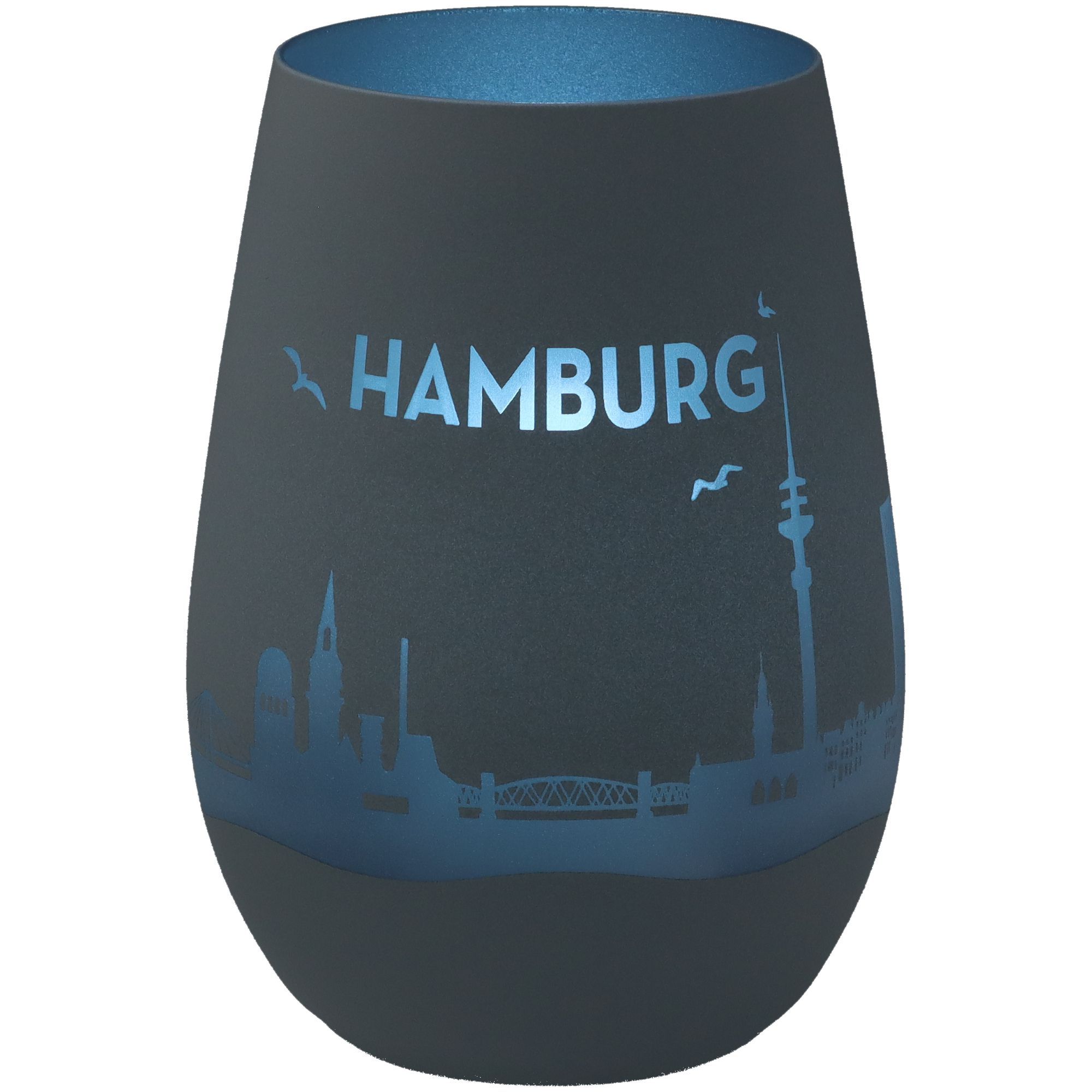 Windlicht Skyline Hamburg Weiß/Silber Windlicht Skyline Hamburg Weiß/Silber