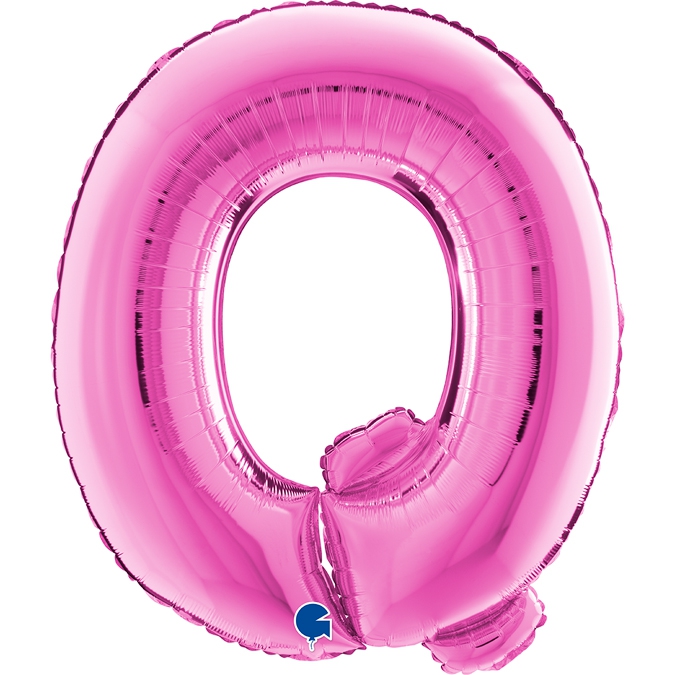 Folienballon Buchstabe Q Pink 100cm Folienballon Buchstabe Q Pink 100cm