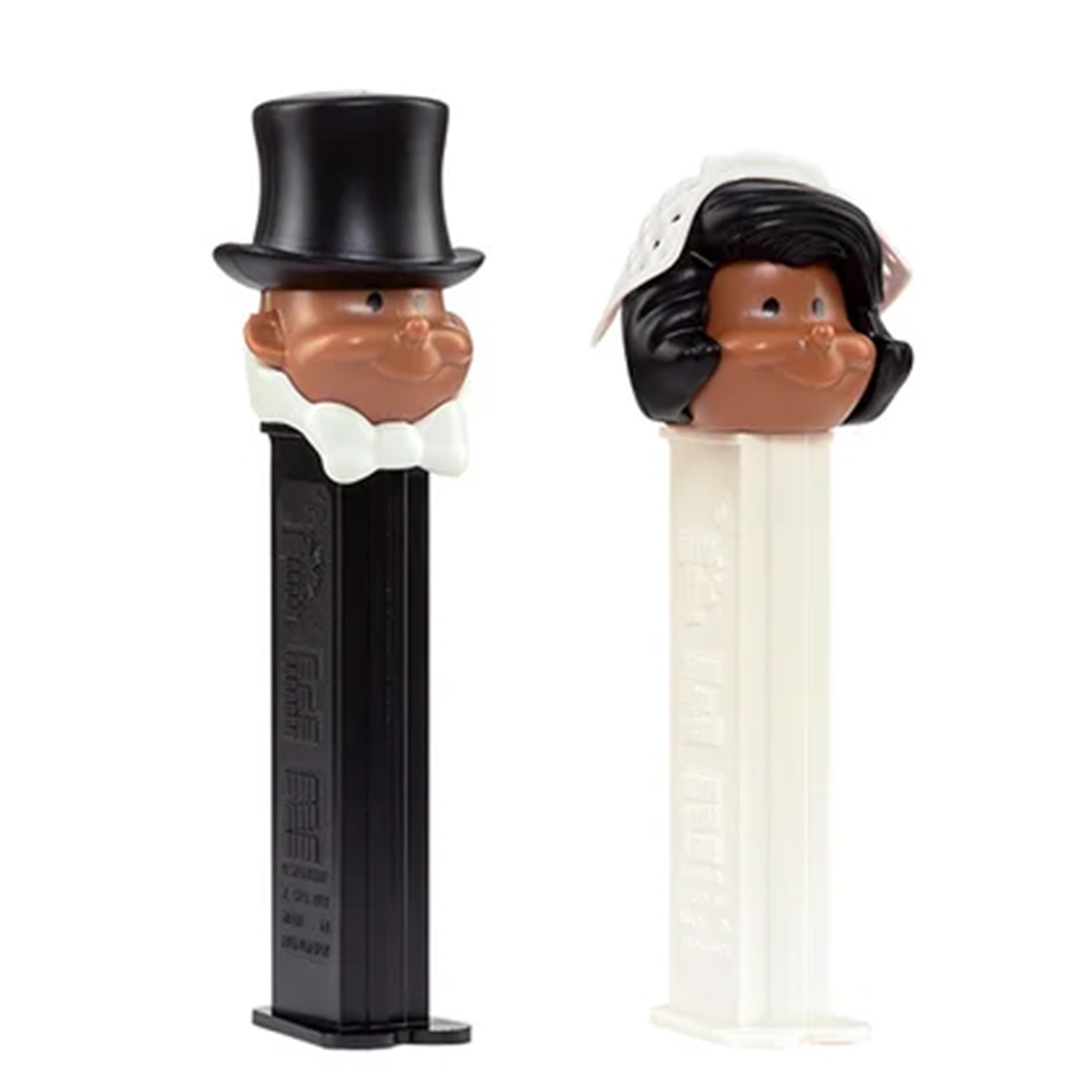 PEZ - Brautpaar inklusive Bonbons "Braut dunkler Teint & Bräutigam dunkler Teint" Spender & Bonbons