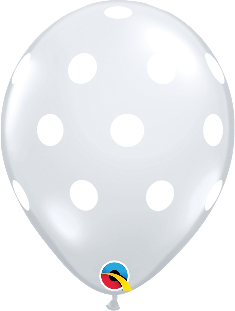 Qualatex Latexballon Big Polka Dots verschiedene Farben Ø 30cm