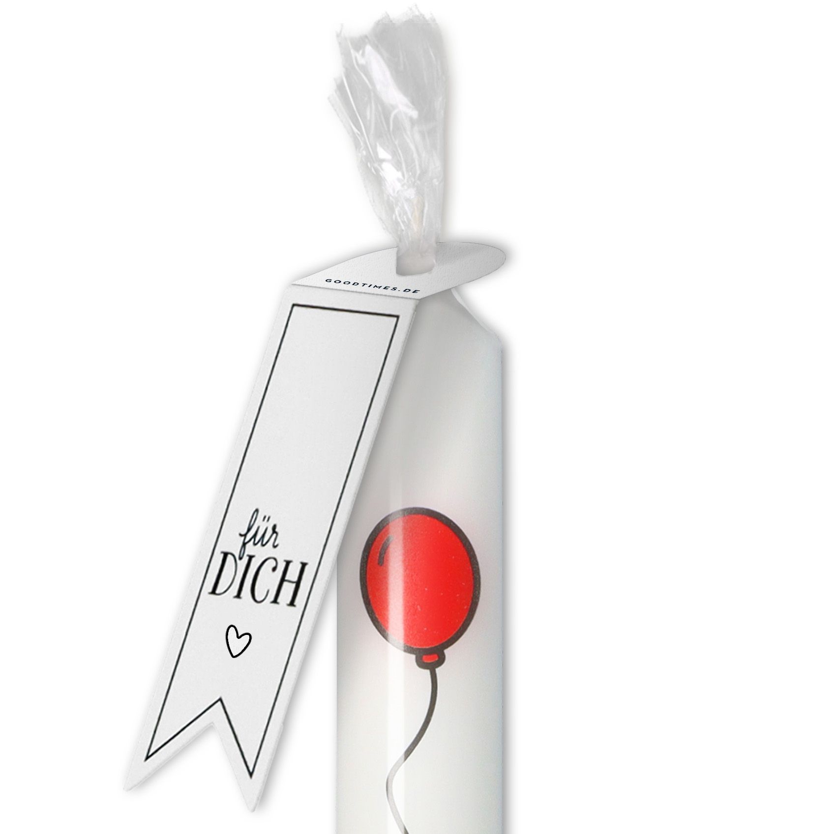 Stabkerze Weiß "Hoch sollst du leben" Stabkerze Weiß "Hoch sollst du leben"