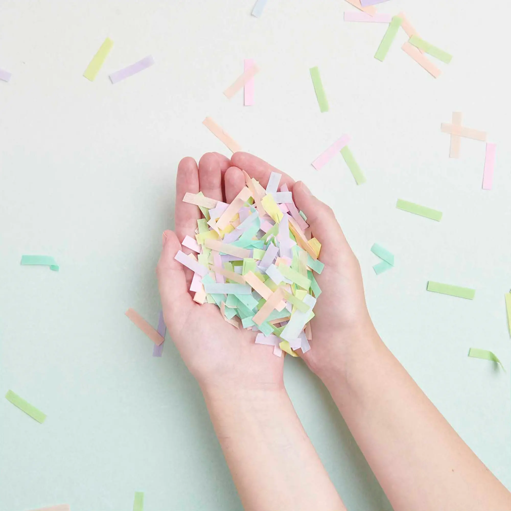 Krepp Konfetti -Regenbogen Pastell Mix15g