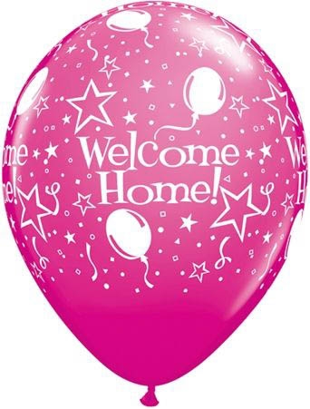 Qualatex Latexballon Welcome Home verschiedene Farben Ø 30cm