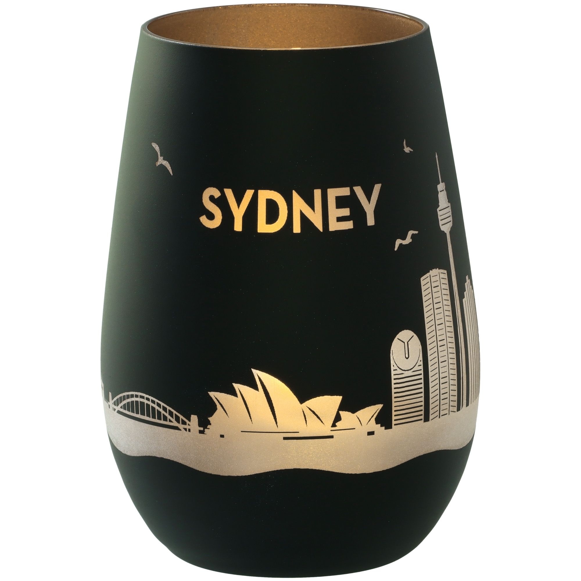 Windlicht Skyline Sydney Schwarz/Silber Krug, Töpferei, Vase