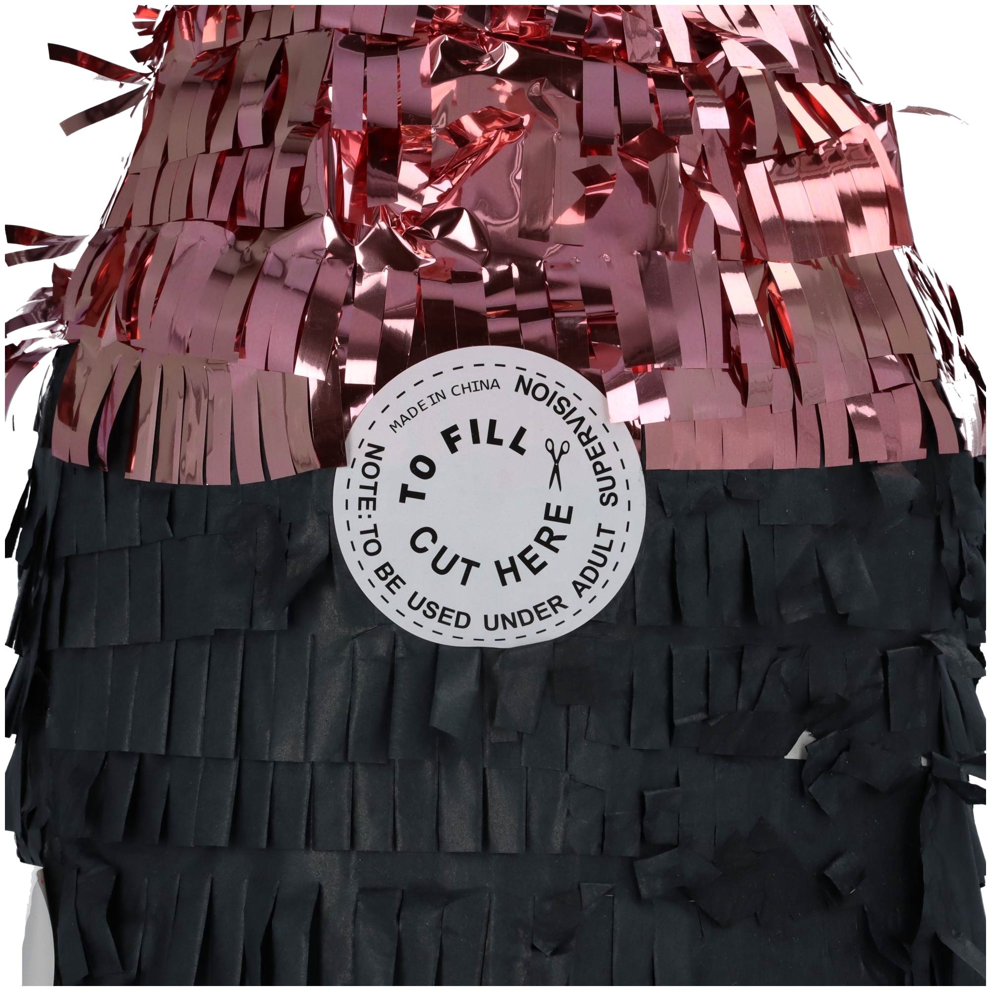 Pinata "Champagnerflasche" Schwarz