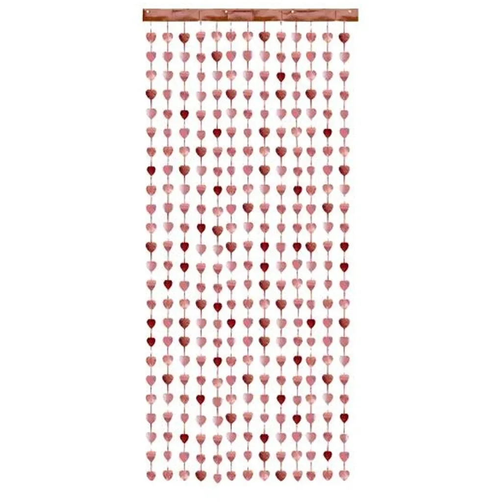Dekovorhang "Herzen" Roségold