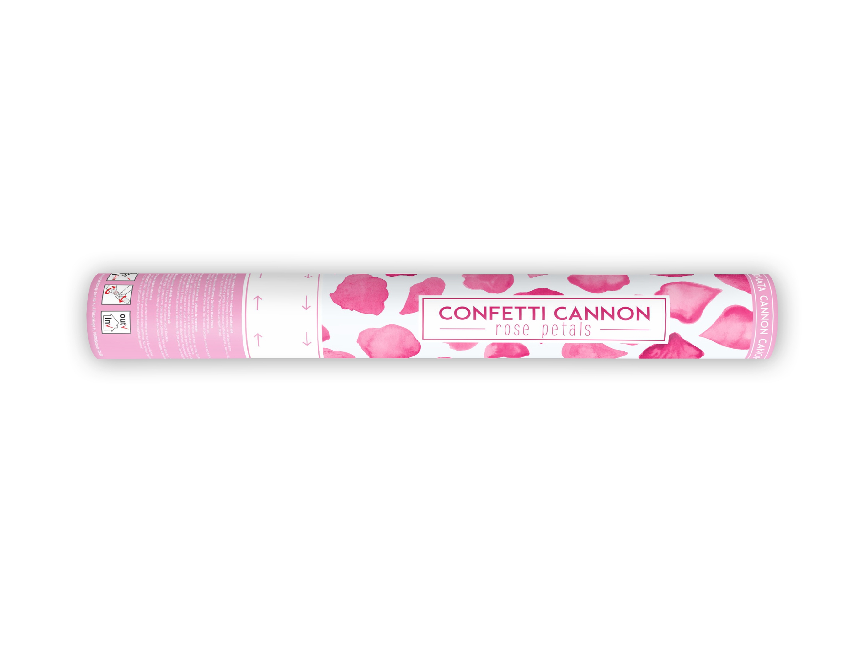 Konfetti Kanone mit künstlichen Rosenblüten Pink 40cm