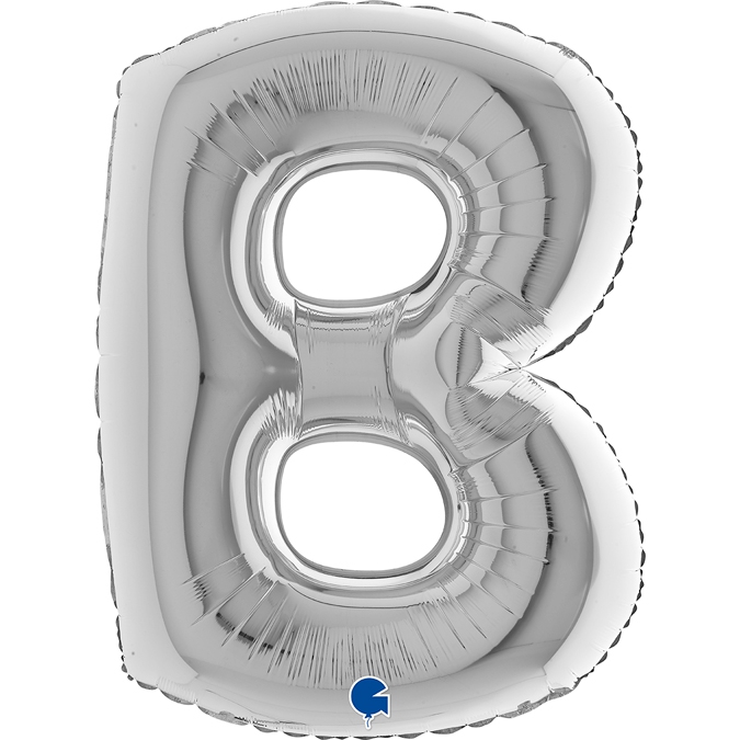Folienballon Buchstabe B Silber 100cm Folienballon Buchstabe B Silber 100cm