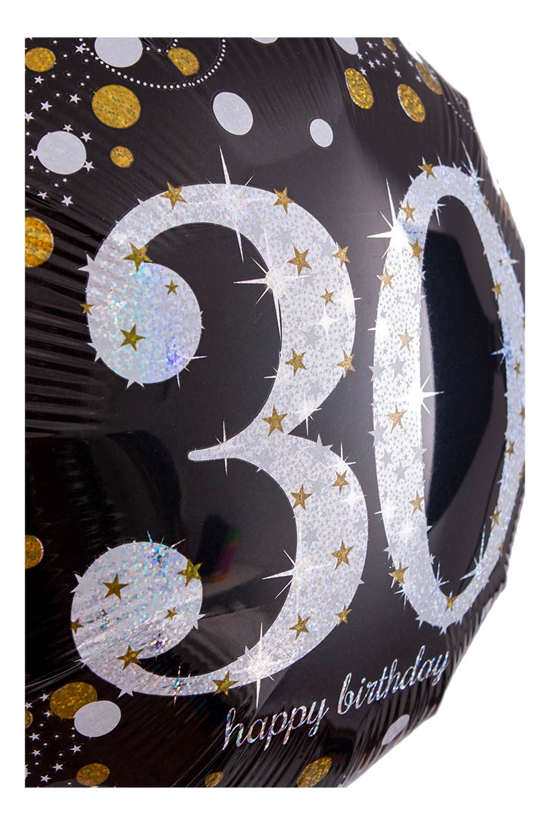 Folienballon Sparkling Birthday 30. Geburtstag Holographic 43cm Folienballon Sparkling Birthday 30. Geburtstag Holographic 43cm