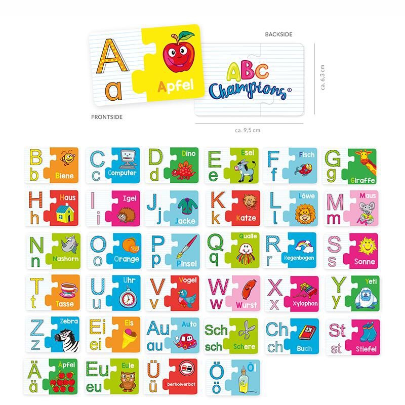 ABC Lernspielkarten-Set, 70tlg. inkl. Umlaute