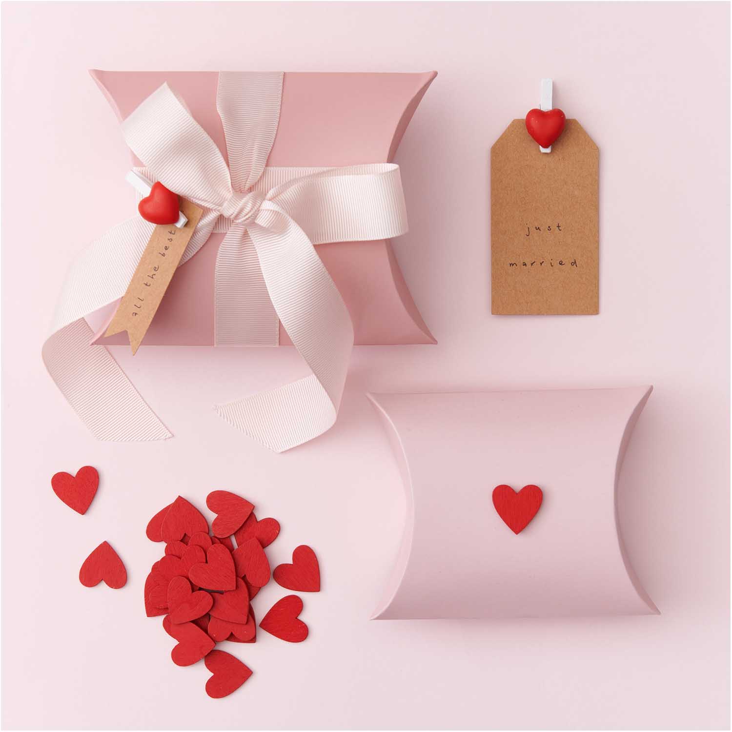 Konfetti - Holzstreu ♥, Rot Konfetti - Holzstreu ♥, Rot