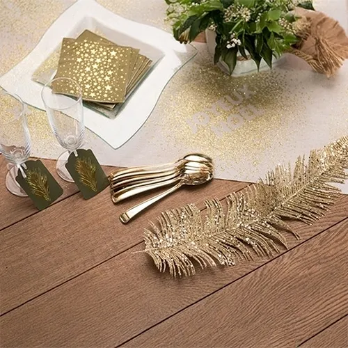 gold, dekoration, glitzer, pflanze, tischdeko