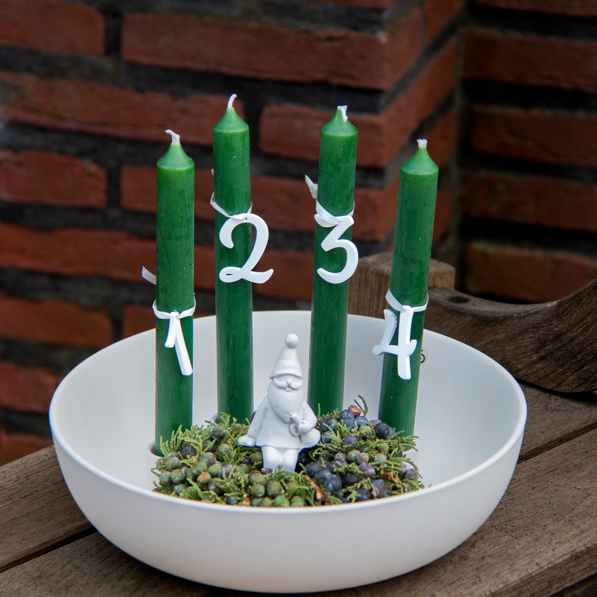 Adventskranz Anhänger Zahlen 1-4 Acryl Grün 5,5cm Adventskranz Anhänger Zahlen 1-4 Acryl Grün 5,5cm