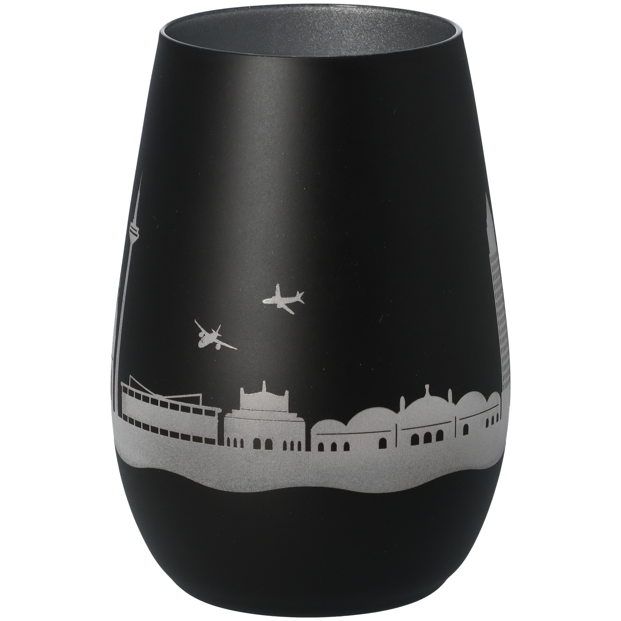 Windlicht Skyline Frankfurt Schwarz/Silber Windlicht Skyline Frankfurt Schwarz/Silber