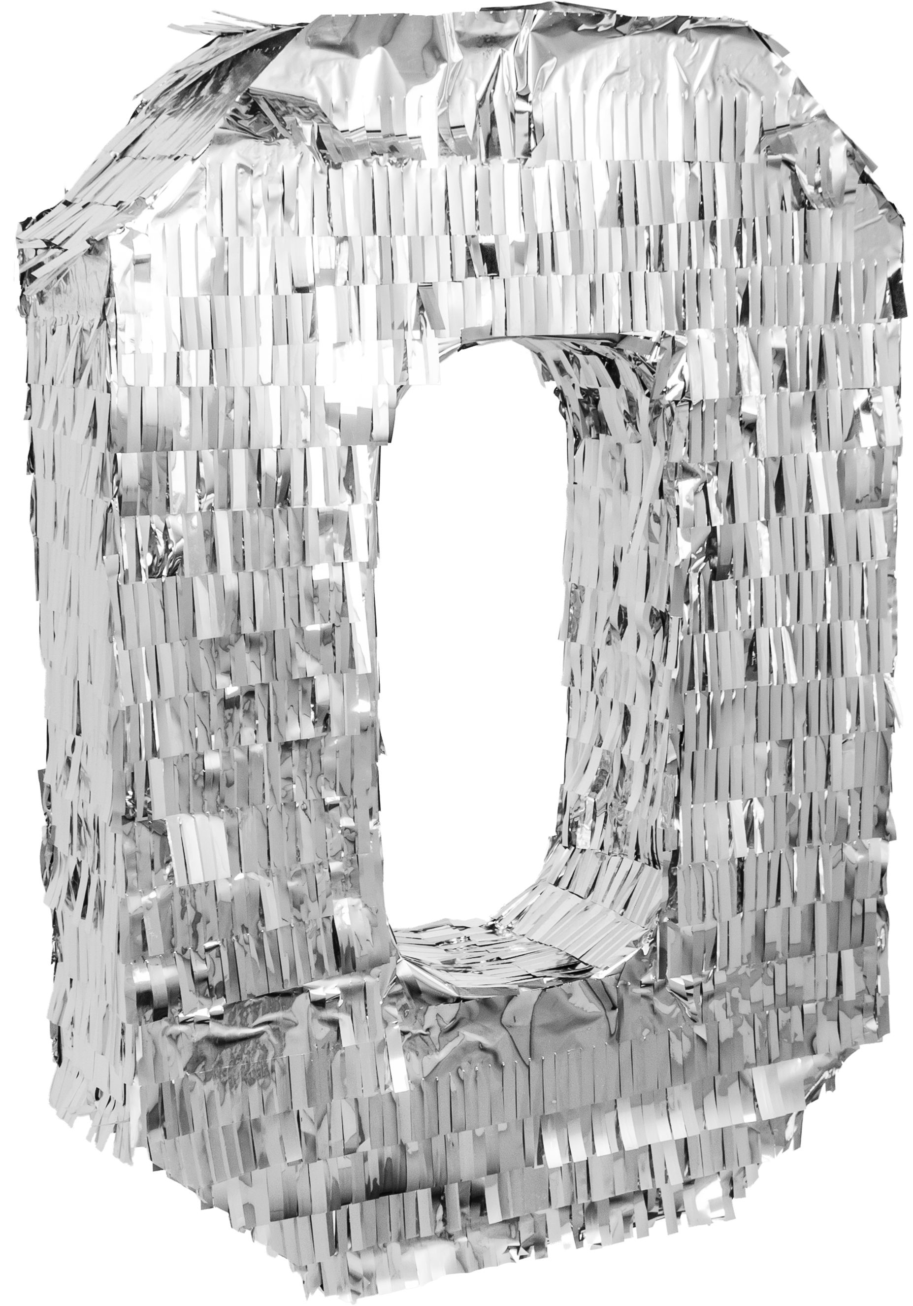 Pinata Zahl "0", Silber Pinata Zahl "0", Silber