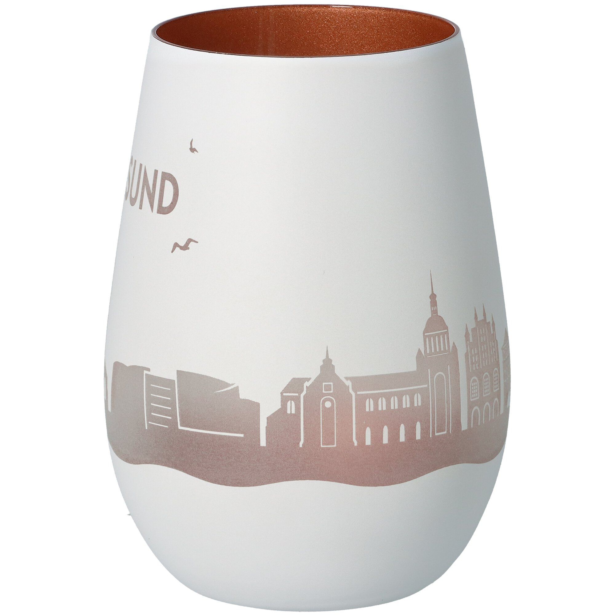 Windlicht Skyline Stralsund Weiß/Bronze Windlicht Skyline Stralsund Weiß/Bronze
