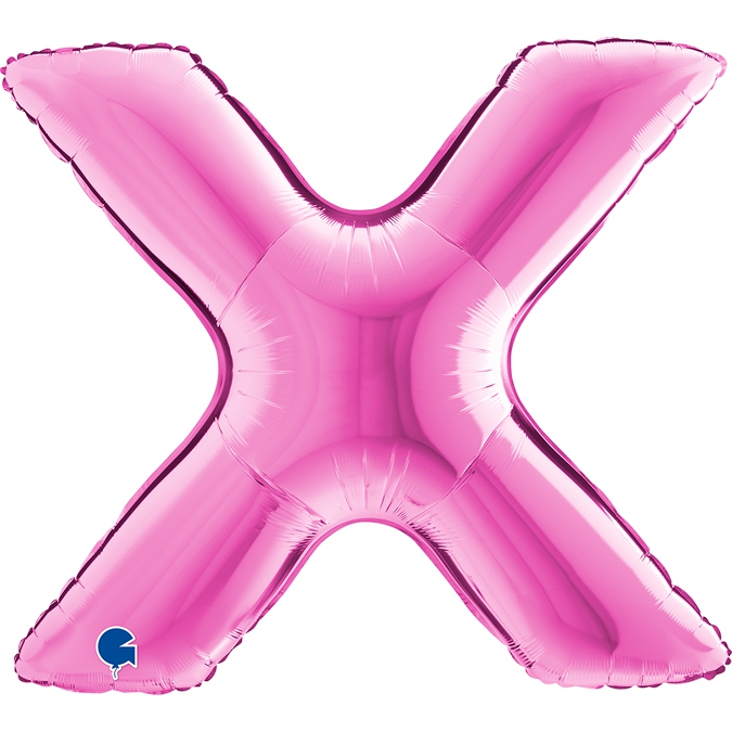 Folienballon Buchstabe X Pink 100cm