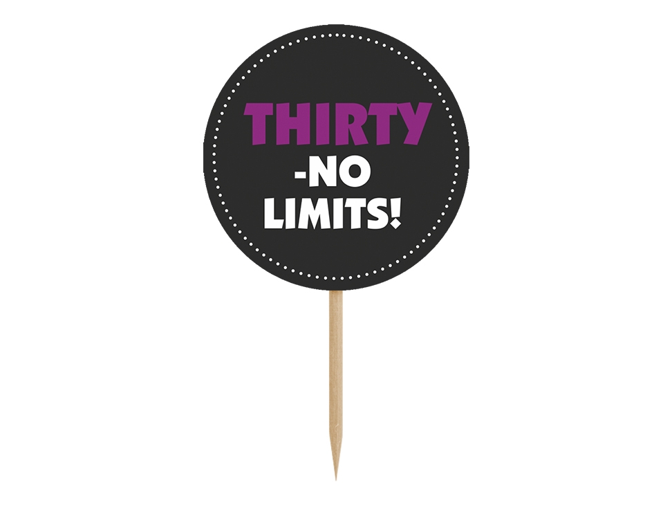 6 Cupcake Topper zum 30. Geburtstag 6 Cupcake Topper zum 30. Geburtstag