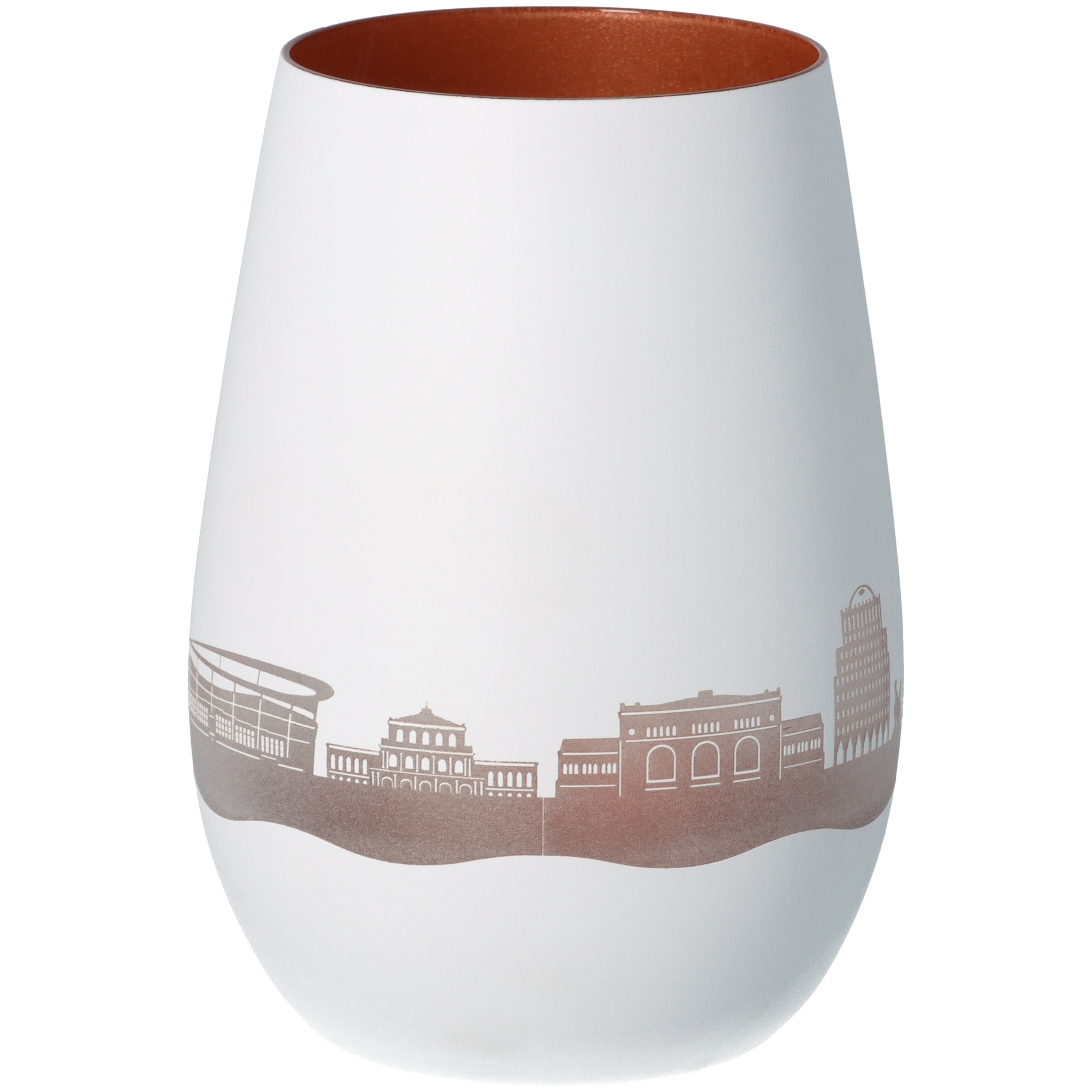 Windlicht Skyline Hannover Weiß/Bronze Windlicht Skyline Hannover Weiß/Bronze