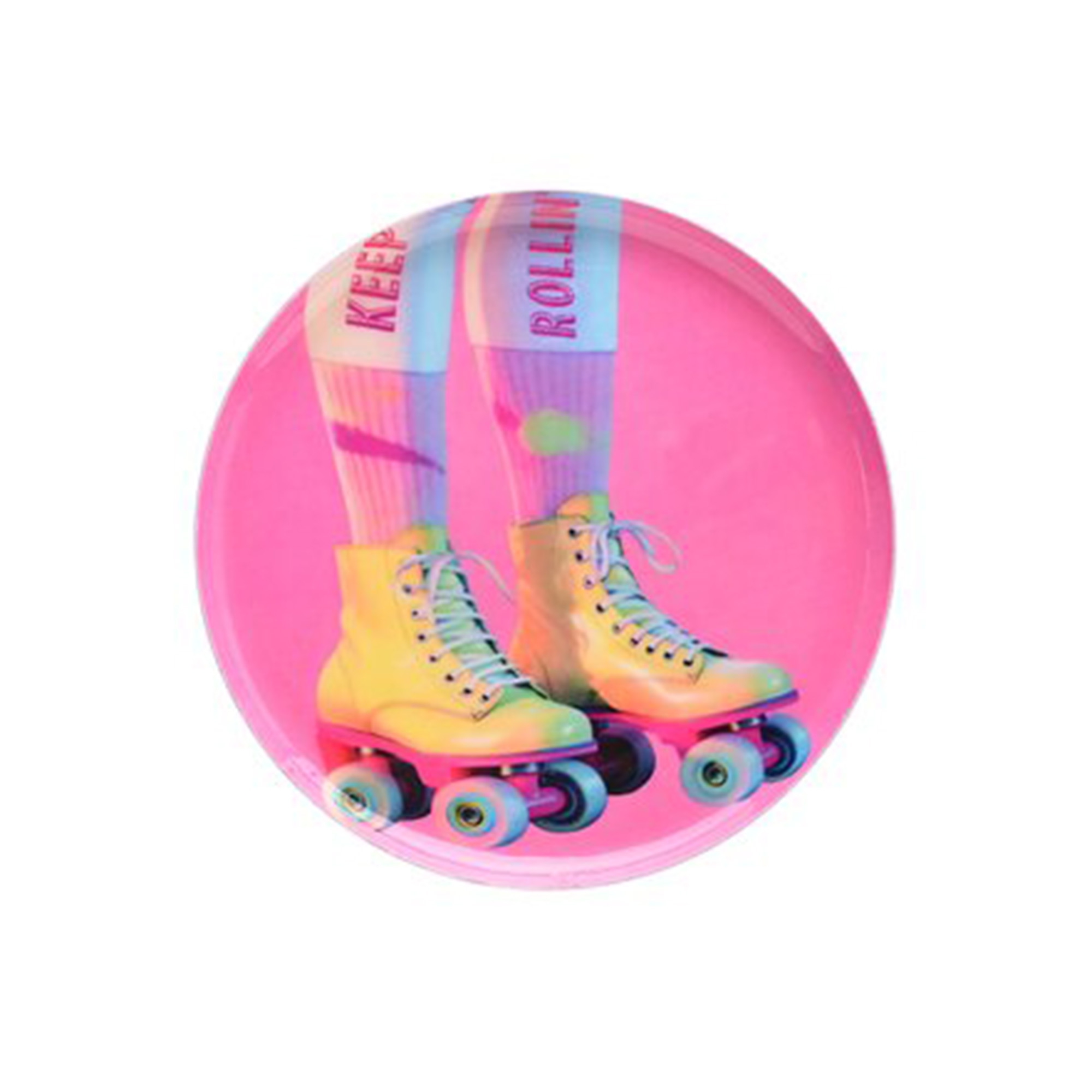 Dekotablett "Rollschuhe", Rosa - SX Bekleidung, Schuhwerk, Schuh, Spielzeug
