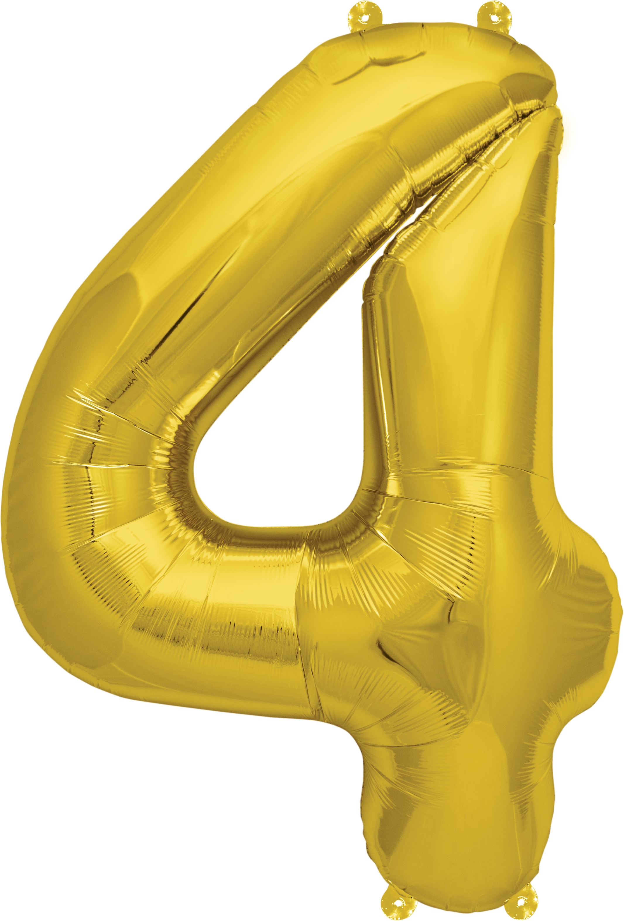 Luftballon Zahl 4 Gold 40cm