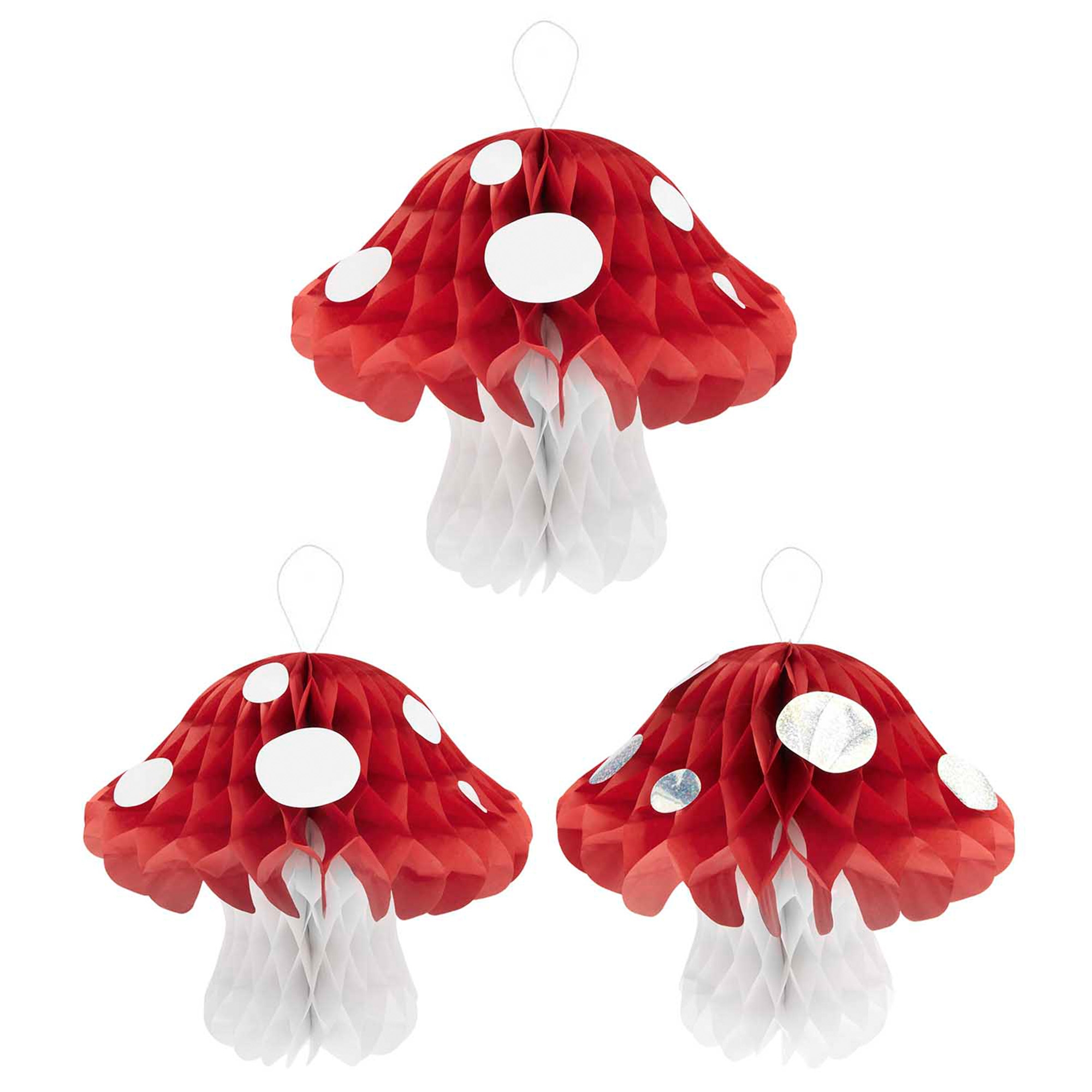 Wabenpapier "Fliegenpilze" 3 Stück Wabenpapier "Fliegenpilze" 3 Stück