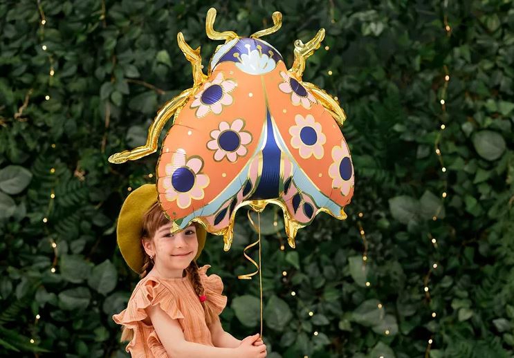 Folienballon Marienkäfer "Flower Power" 61 x 70 cm Folienballon Marienkäfer "Flower Power" 61 x 70 cm