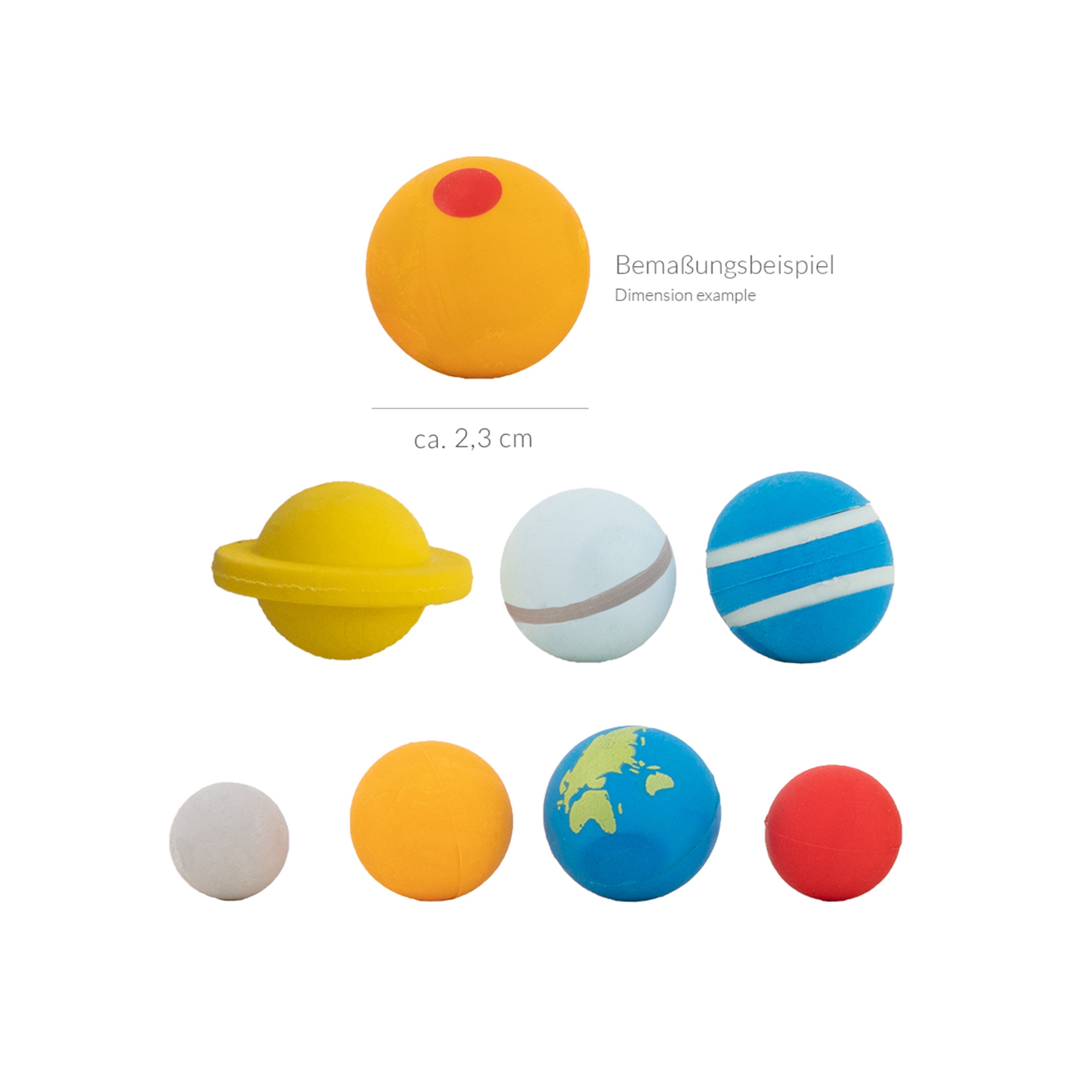 8 Radierer "Sonnensystem" 8 Radierer "Sonnensystem"