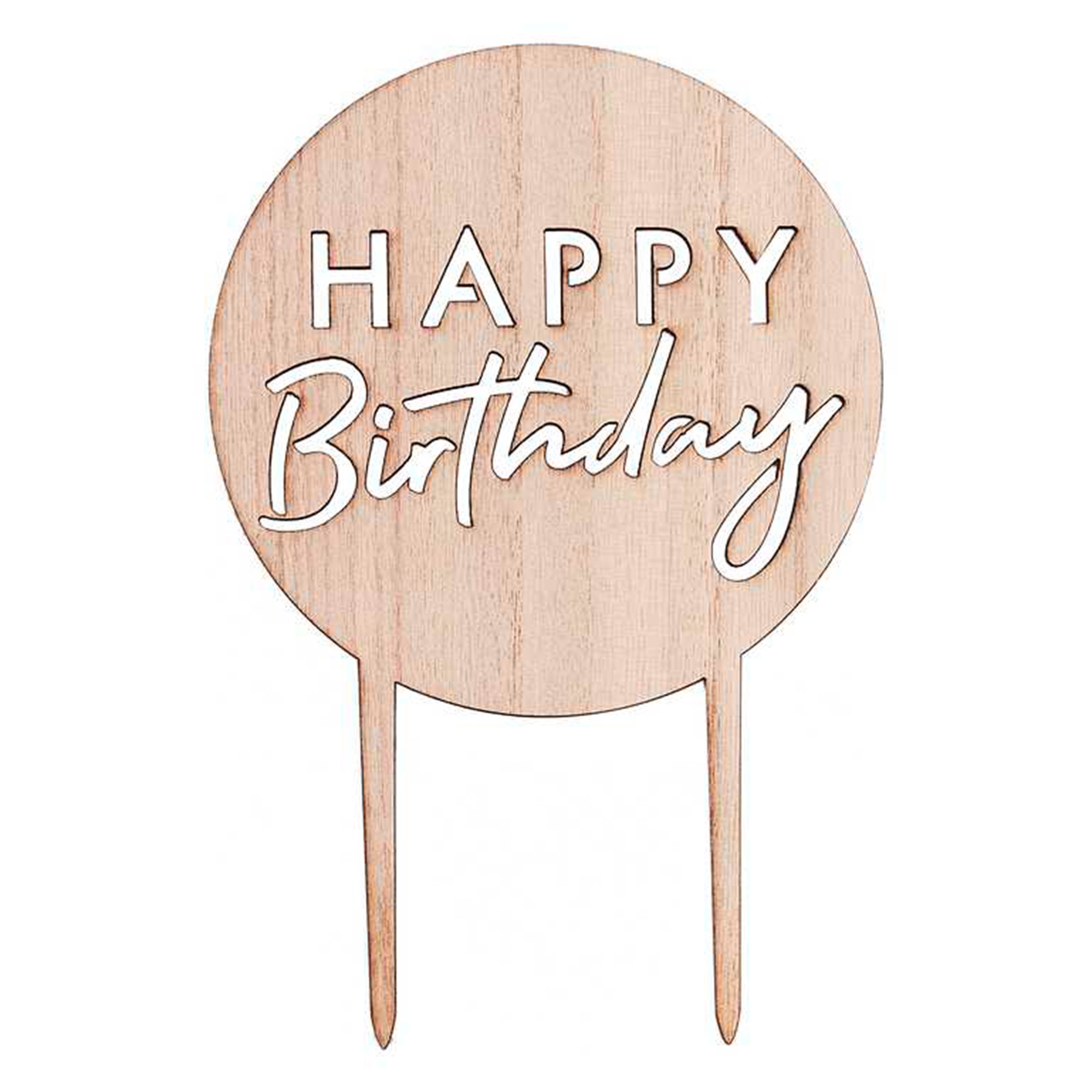Happy Birthday Cake Topper aus Holz Happy Birthday Cake Topper aus Holz