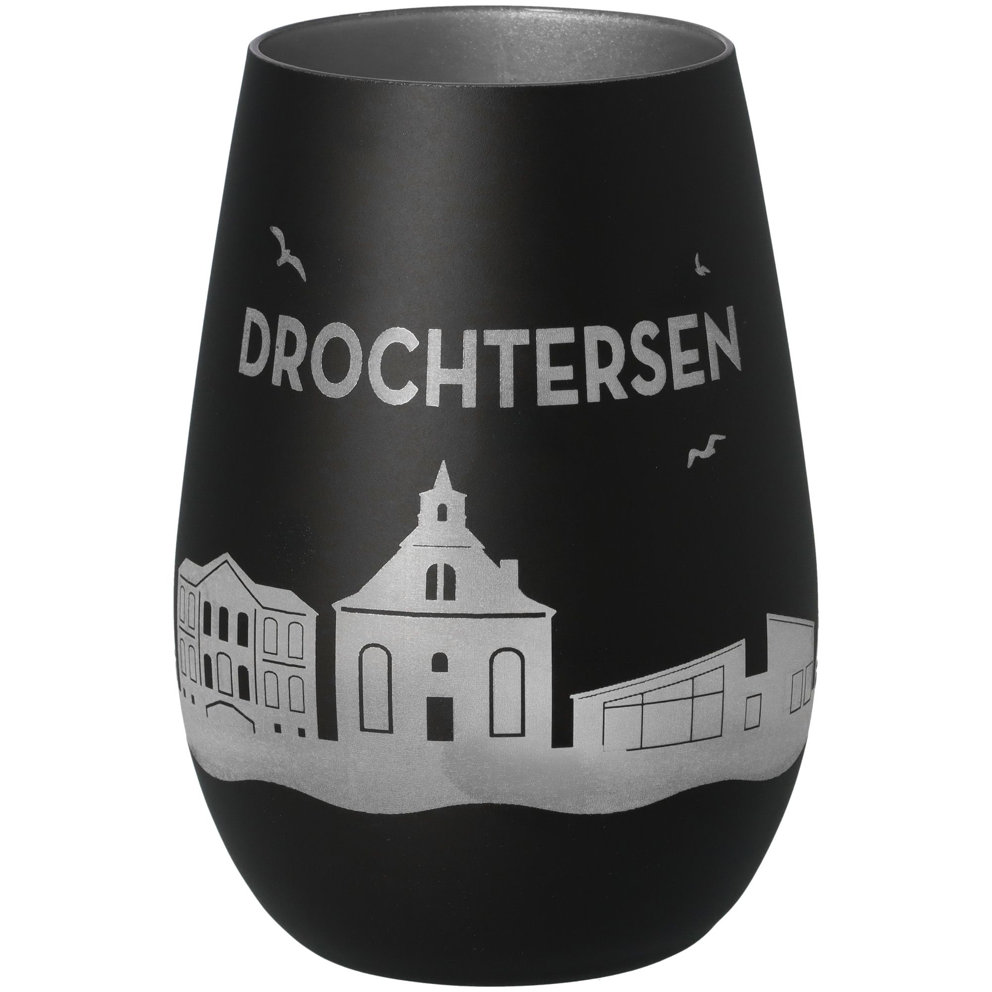 Windlicht Skyline Drochtersen Schwarz/Silber Krug, Töpferei, Glas