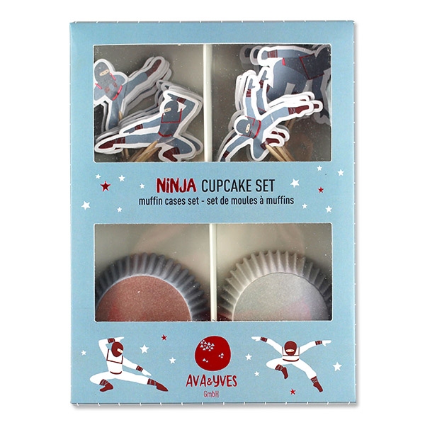 Ninja - Cupcake-Set, 48-teilig