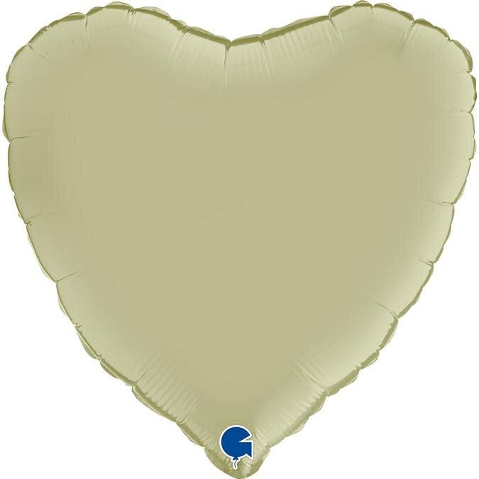 Folienballon Heart Satin Olivgrün 18"/45cm