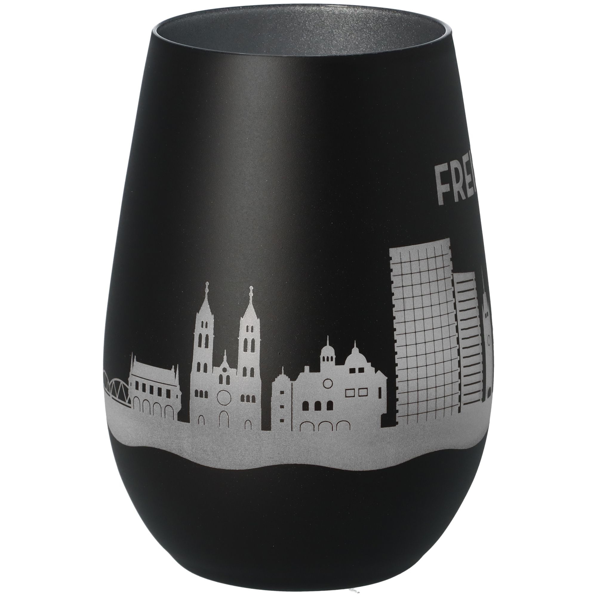Windlicht Skyline Freiburg Schwarz/Silber Windlicht Skyline Freiburg Schwarz/Silber