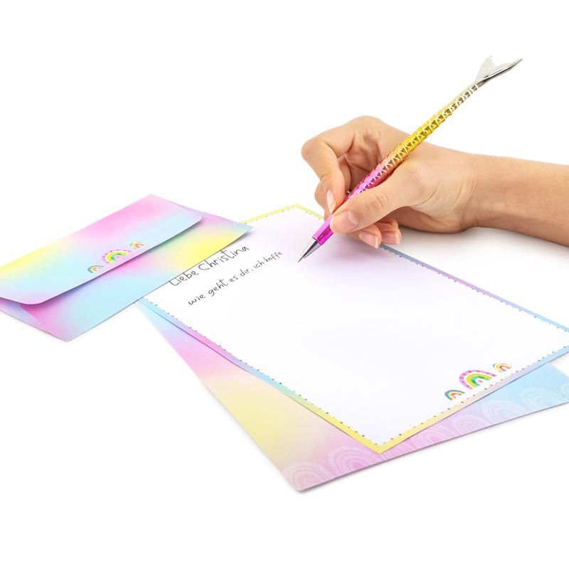 20-teiliges Briefpapier-Set "Regenbogen"