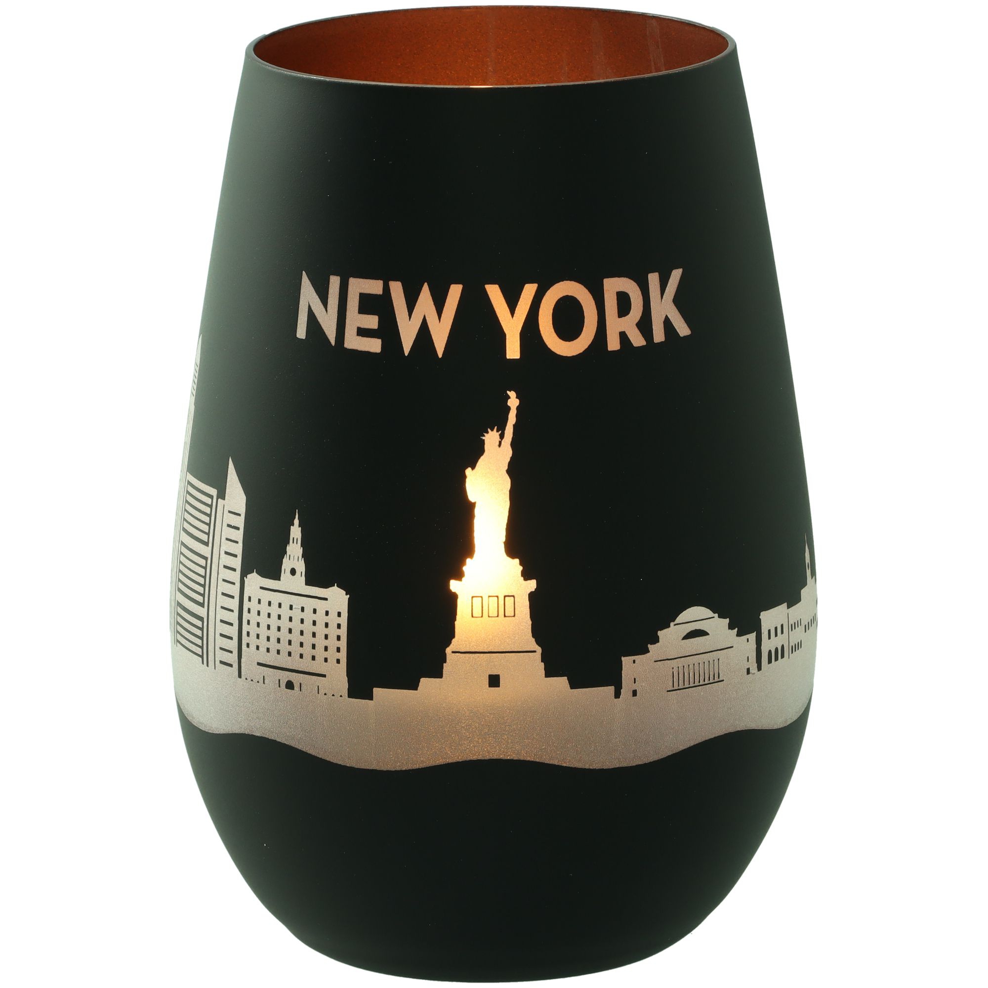 Windlicht Skyline New York Schwarz/Bronze Windlicht Skyline New York Schwarz/Bronze