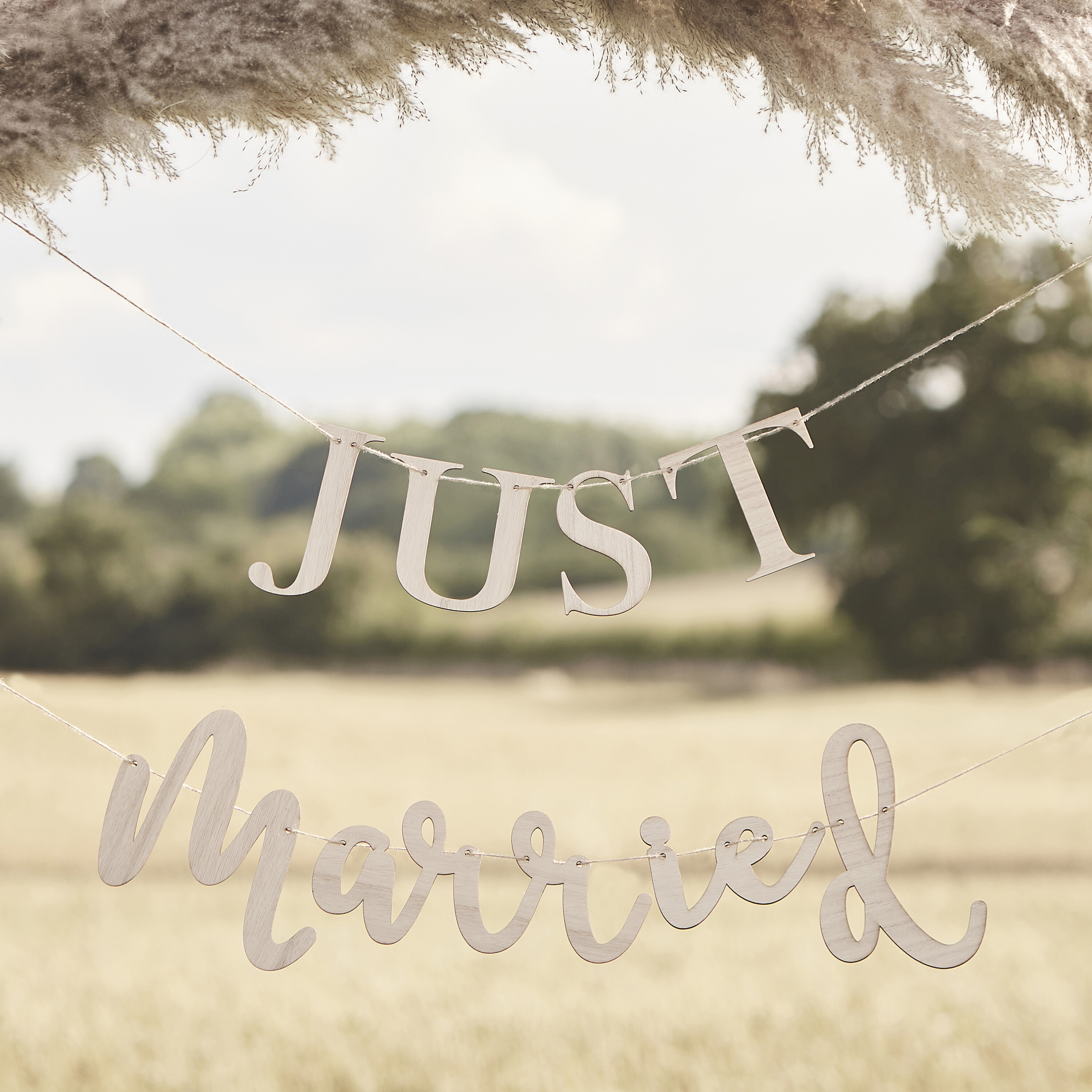 Holzgirlande "Just Married"