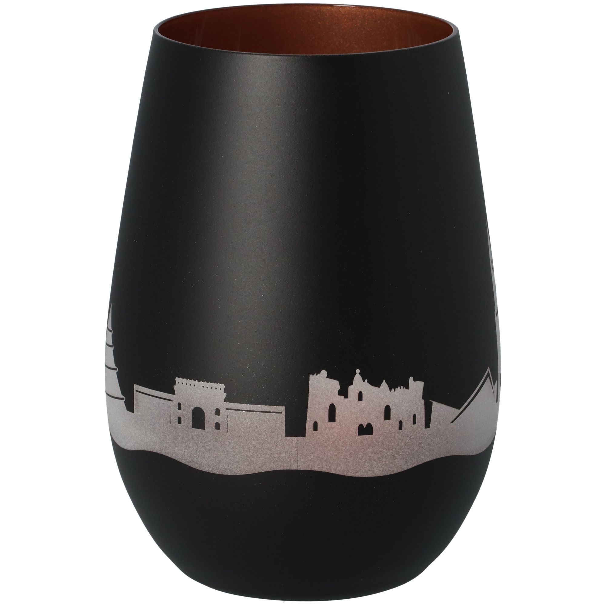 Windlicht Skyline Magdeburg Schwarz/Bronze Windlicht Skyline Magdeburg Schwarz/Bronze