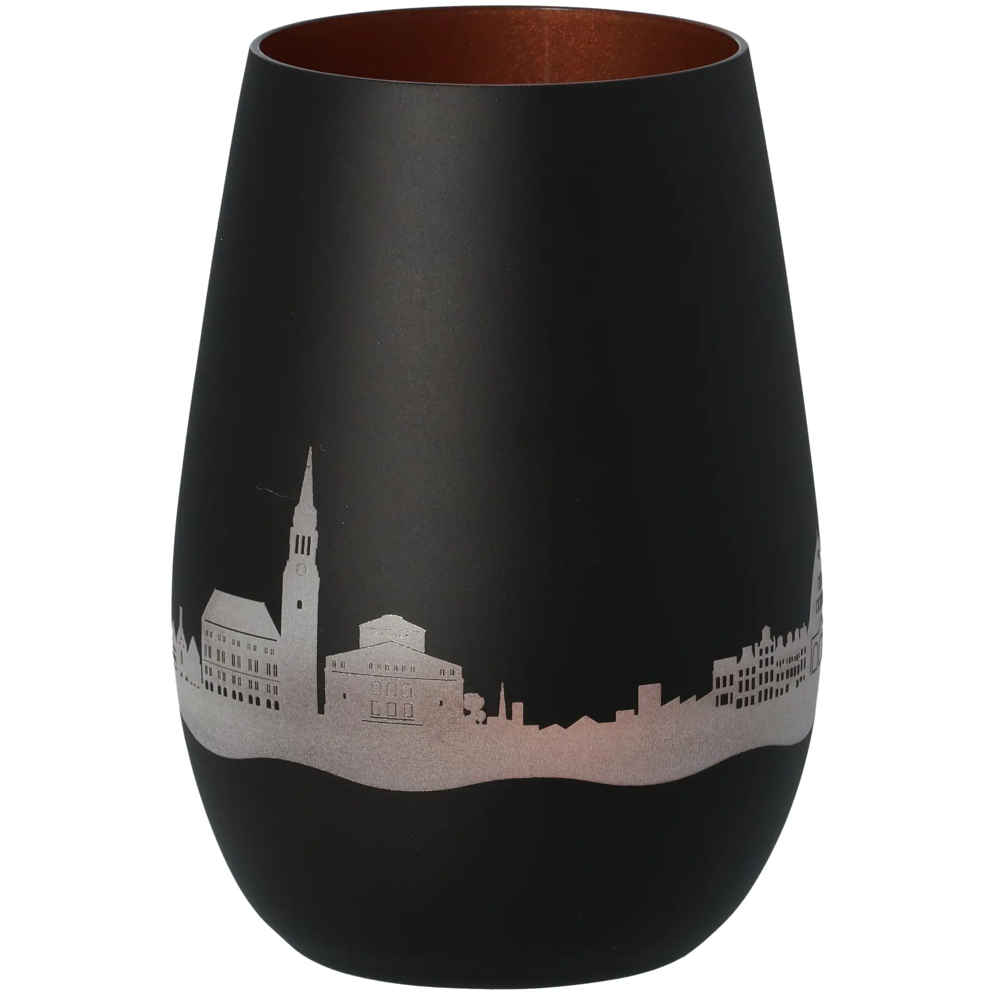 Windlicht Skyline Kiel Schwarz/Bronze