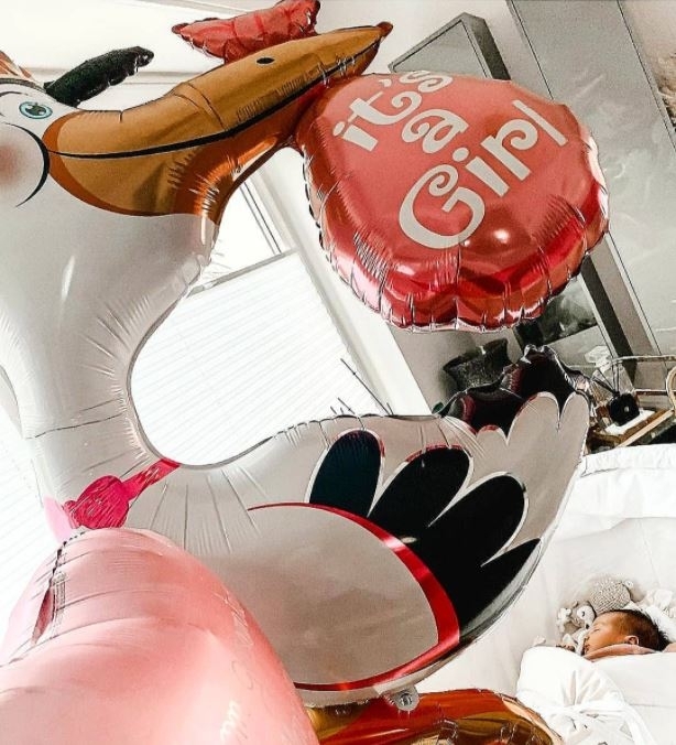 Folienballon Storch - Special Delivery - it's a Girl 152cm Folienballon Storch - Special Delivery - it's a Girl 152cm