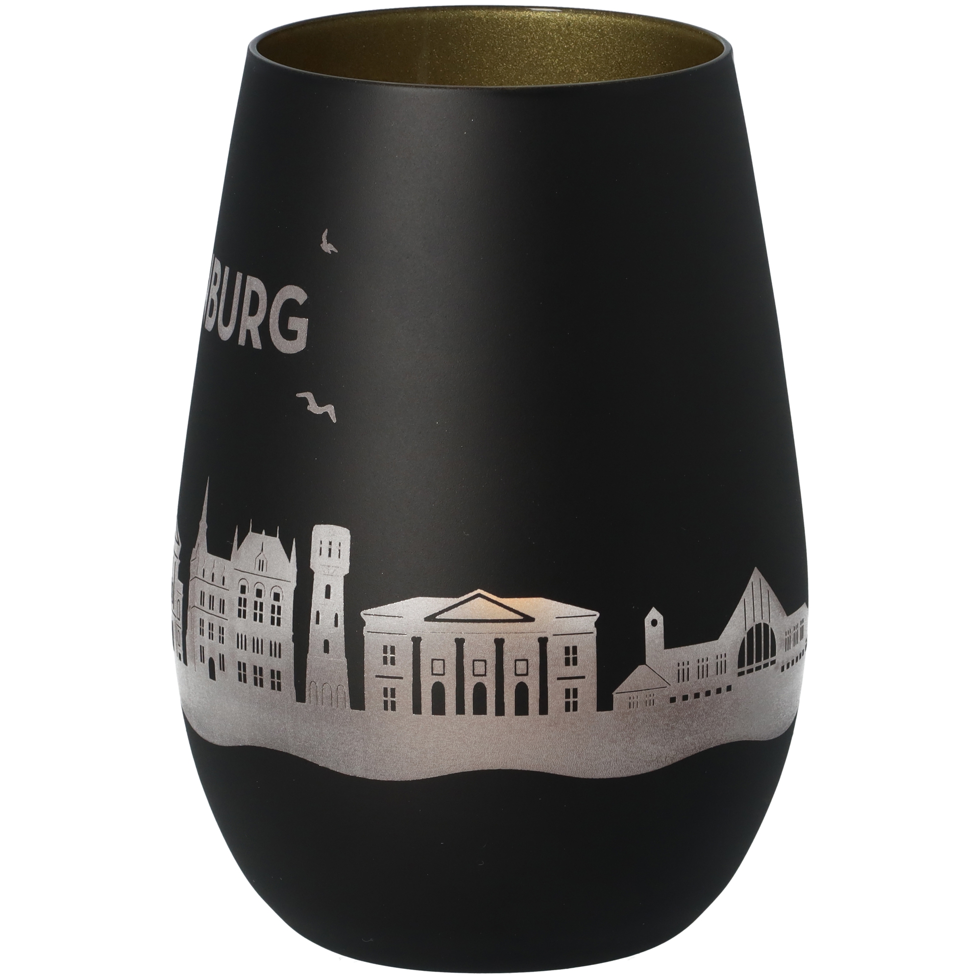 Windlicht Skyline Oldenburg Schwarz/Gold Windlicht Skyline Oldenburg Schwarz/Gold