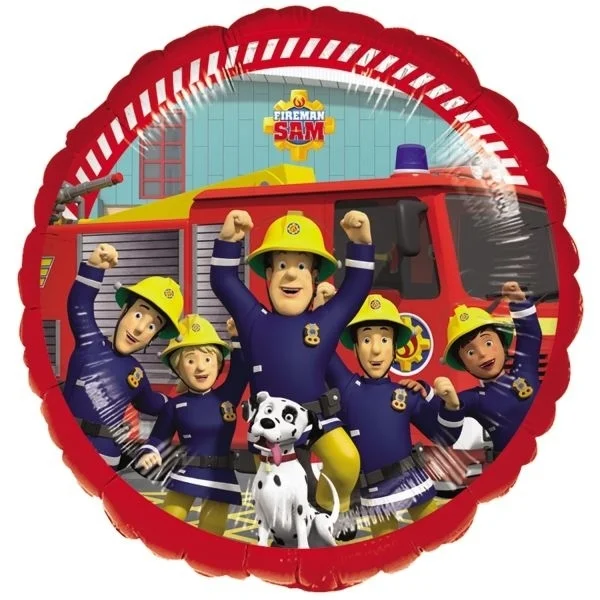 Feuerwehr, Feuerwehrleute, Hund, Feuerwehrauto, Ballon
