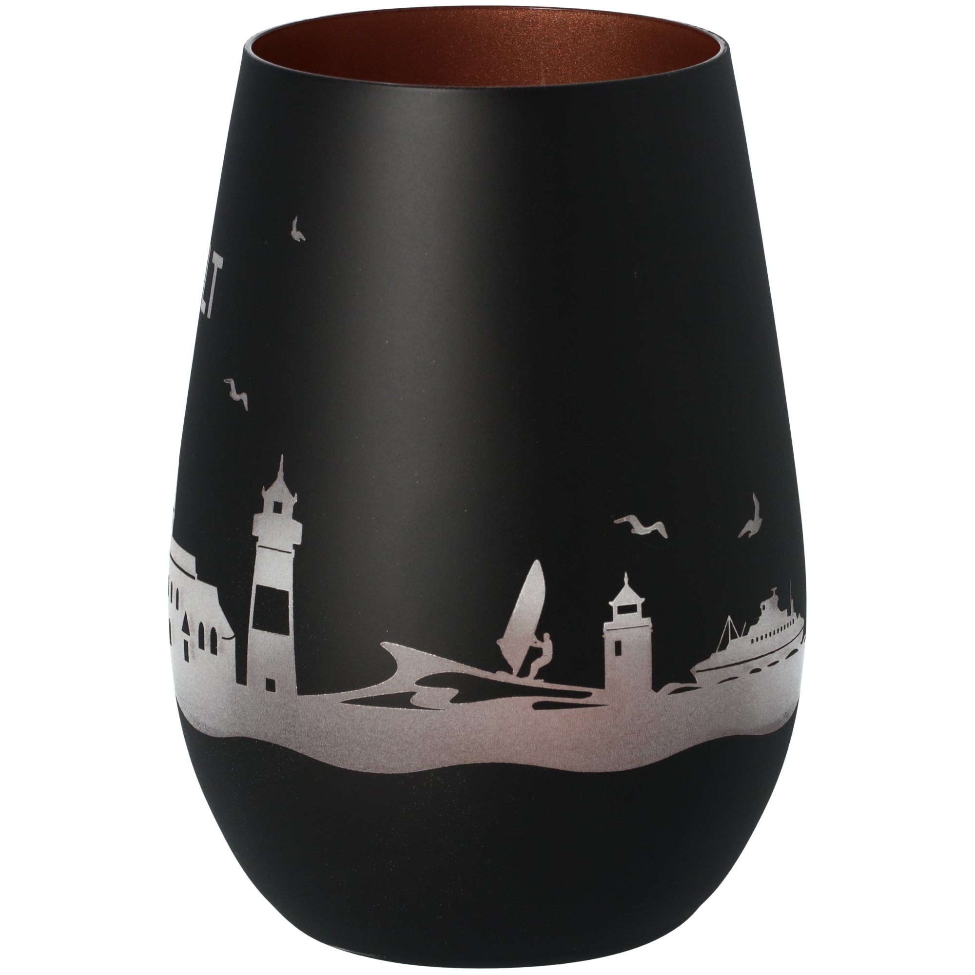 Windlicht Skyline Sylt Schwarz/Bronze