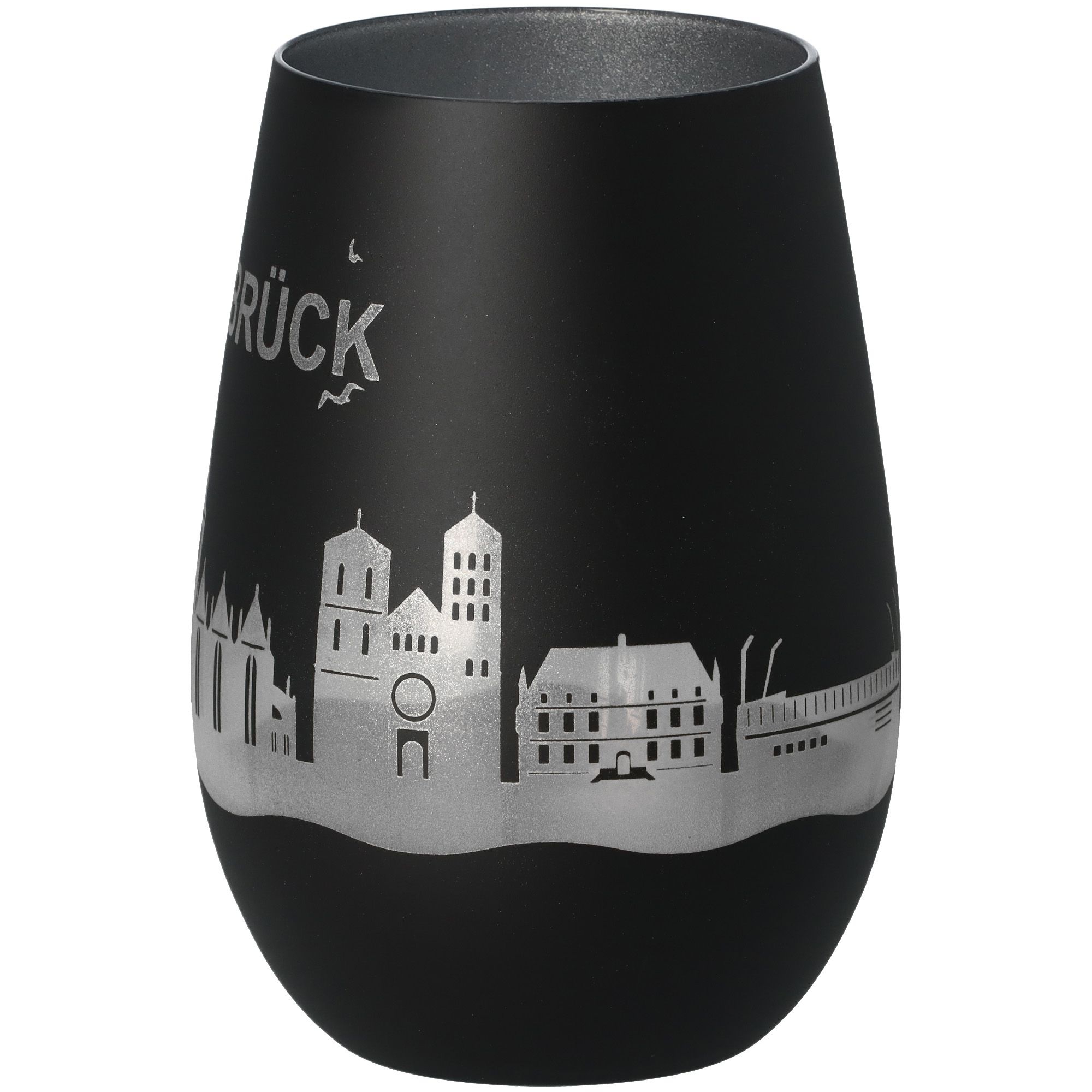 Windlicht Skyline Osnabrück Schwarz/Silber Töpferei, Krug, Vase, Lampe